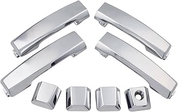 Amazon.com: 4Pcs Outer Exterior Door Handle Chrome Front Rear Left